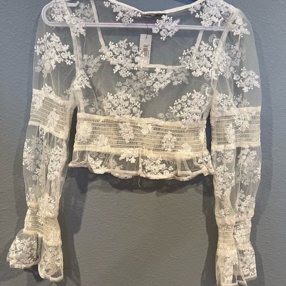 Women Cleo Mesh Long Sleeve Top - Picture 2 of 3